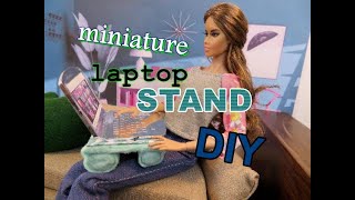 DIY- Miniature Laptop Stand #DollCrafts