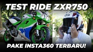 TEST RIDE KAWASAKI ZX750 J2 1992 + Action Cam Baru Insta360 Ace Pro