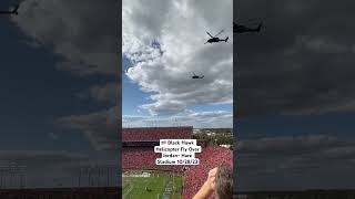 Black Hawk Helicopters🇺🇸Fly over at Jordan- Hare Stadium 10/28/23. 🇺🇸 #freedom #veterans #shorts