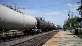 N.S. 2628 Leads an Ethanol Train Through Downers Grove IL.