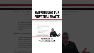 Empfehlung für Privathaushalte