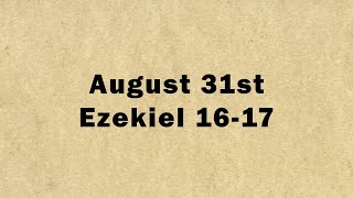 August 31: Ezekiel 18-20