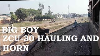 Pakistan Railways: Big Boy ZCU-30 Loudly departure Whistle and Hauling Sound