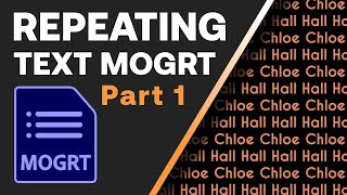 How to Create a Repeated Text MOGRT | After Effects Tutorial (1/2)