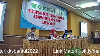 Workshop Kesiapan Lokasi Tatanan Menuju Kabupaten Bantul Sehat Tahun 2023