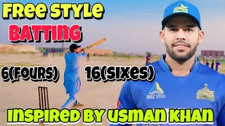 Free Style Batting In TapeBall Cricket || Tape ball cricket highlights || Usman Khan|| Imran Bhai