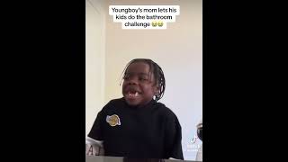 Youngboy Mum Let’s His Kids Do The Bathroom Challenge ‼️😂🤐#slc📺#shorts #viralshort #kids #fypシ 🤮