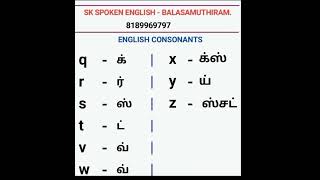 English consonants sound in tamil _ spoken English in tamil.