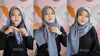 TUTORIAL CARA MEMAKAI HIJAB SEGI EMPAT POLOS BELLA SQUARE MUDAH DAN CANTIK