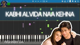 Kabhi Alvida Naa Kehna Piano Tutorial | कभी अलविदा ना कहना | Shah Rukh Khan | Bollywood | Rishabh DA