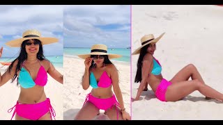 Actress Ashna's latest hot bikini photo shoot at beach