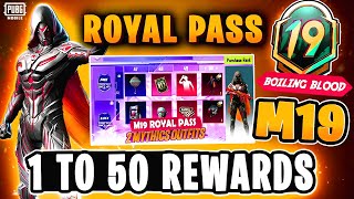 M19 ROYAL PASS 1 TO 50 MAX OUT 😍🔥 PUBG MOBILE