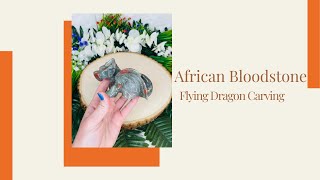 African Bloodstone Dragon Carving