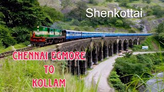 CHENNAI EGMORE to KOLLAM via SHENKOTTAI, THENKASHI #train #indianrailways #railways