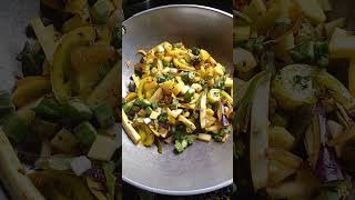 Bhindi aloo recipe | Healthy and tasty #food #foodie #asmr #foodlover #viral #streetfood #shorts