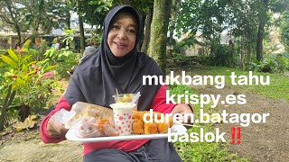 Mukbang jajanan batagor.baslok.tahu krispy.es krim durian.tahu genjrot‼️maknyos rasanya ❤️