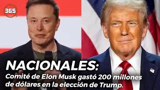 COMITÉ de Elon Musk GASTÓ 200 MILLONES de DÓLARES en la ELECCIÓN de TRUMP