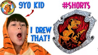 9yo Autistic Savant Draws - Gryffindor Tiger | Harry Potter #shorts