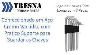 JOGO COM 7 CHAVES TORX LONGA