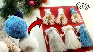 Zobacz, jak robię aniołki na choinkę z resztek włóczki👼🎄Recykling♻️DIY 👼