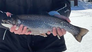 Maine ice fishing for brook trout!