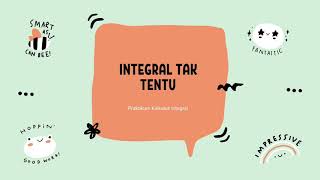 Praktikum Kalkulus Integral na #2 : Integral Tak tentu