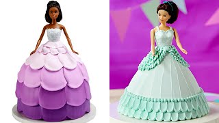 Awesome Barbie Doll Cake Decorating Tutorials | Simple Wedding Dress Princess Cake Decorating #4