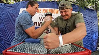 Open 185 and 205 Right Arm Armwrestling Matches | Rumble at the Rainbow 4