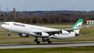 Mahan Air Airbus A340-300 - takeoff at Düsseldorf International Airport