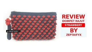 Review Dompet Rajut Motif Strawbery Merah Hitam By Zeptaifyx