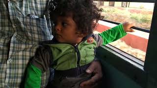 Alex First Time in train with Grandparents #cute #cutebaby  #train #travel#grandparentslove