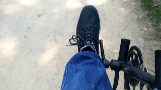 Cycle ride on the Flying Suitcase - DIY Recumbent bike - FWD Moving Bottom Bracket - No Weld!