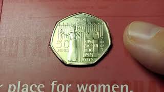 Great Britain's 2003 WSPU 50 Pence Brilliant Uncirculated Pack