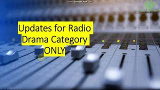 Digital Drama Challenge 2021 - Radio Drama Category - Change In Submission Format