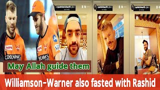 MasaAllah, Williamson-Warner also fasted with Rashid