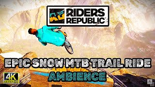 "Epic Snow MTB Trail Ride in Riders Republic | Winter Wonderland Ambience"