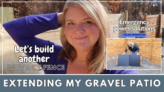 Easy gravel patio & privacy fence | Emergency power solutions with Jackery 1000Plus Solar Generator