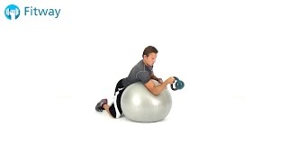 How To Do: Stability Ball Biceps Curl - Kettlebell Firm Grip | Arm Workout Exercise