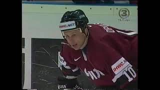 Pasaules čempionāts 2001 gads Japāna - Latvija spēle 5 Hokejs