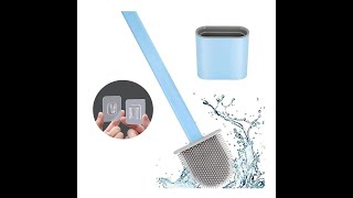 Escova de Silicone para limpar Vaso Sanitário/privada - para Banheiro c/ Lavatina de suporte