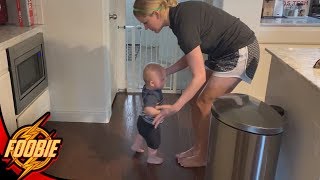 BABY ROOK TAKES HIS FIRST STEPS !! - Family Vlog