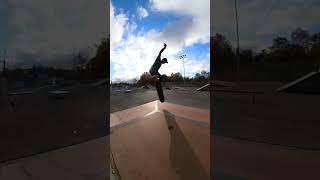 Clean front side kick flip on hip | skateboarding