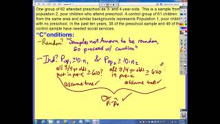 AP Statistics: Chapter 10, Lesson #2 - Confidence Interval for the Difference in 2 Sample Proportion