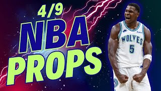 NBA TOP PICKS TODAY 4/9 | #PRIZEPICKS | NBA PLAYER PROP BEST BETS | UNDERDOG FANTASY | NBA BETS