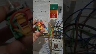 technique on how to connect push button lamp with 3phase motor single phase power supply