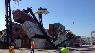 EXTREME maersk forklift container ACCIDENT