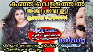 കഞ്ഞിവെള്ളത്തിന്നു ഇത്രയും ശക്തിയോ 😱/മുടി പെട്ടന്ന് കറുത്ത് നീളം വെക്കാൻ /hair care/poppy vlogs