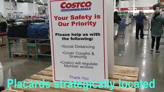 COVID-19  COSTCO Regulates Entry Face Masks Social Distancing Enforced