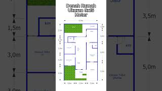 Denah Rumah 9x15 Meter  #denahrumah #desianrumah #denahrumahminimalis #rumah