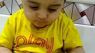 Baby love mangos! reaction when 9 month baby saw mangos